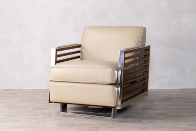 Cream Victory Armchair 45° View